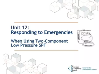 Unit 12: Responding to Emergencies When Using Two-Component  Low Pressure SPF