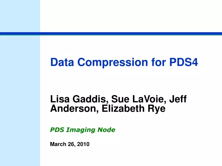 data compression for pds4
