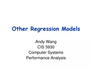 Other Regression Models