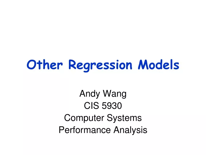 other regression models
