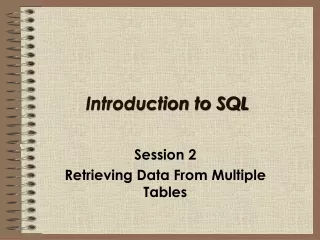 Introduction to SQL