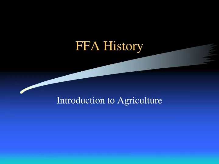 ffa history