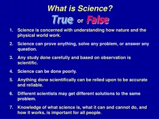 What is Science? or