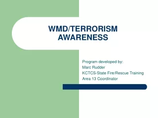 WMD/TERRORISM AWARENESS