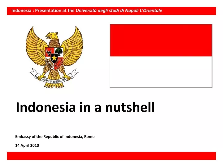 indonesia presentation at the universit degli