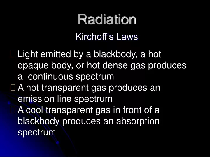 radiation