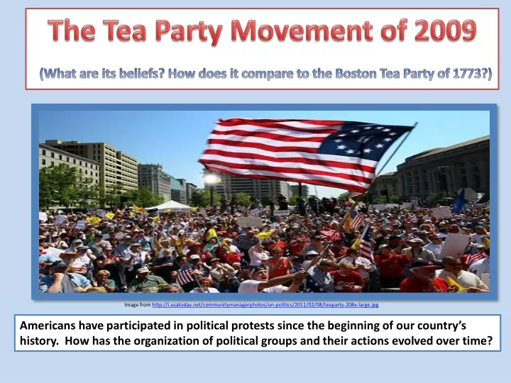 the tea party movement of 2009 what