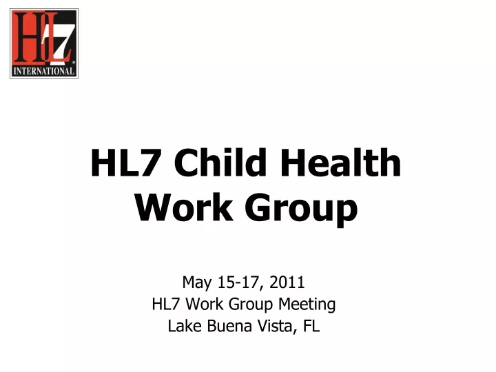 hl7 child health work group