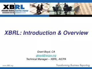 XBRL: Introduction &amp; Overview