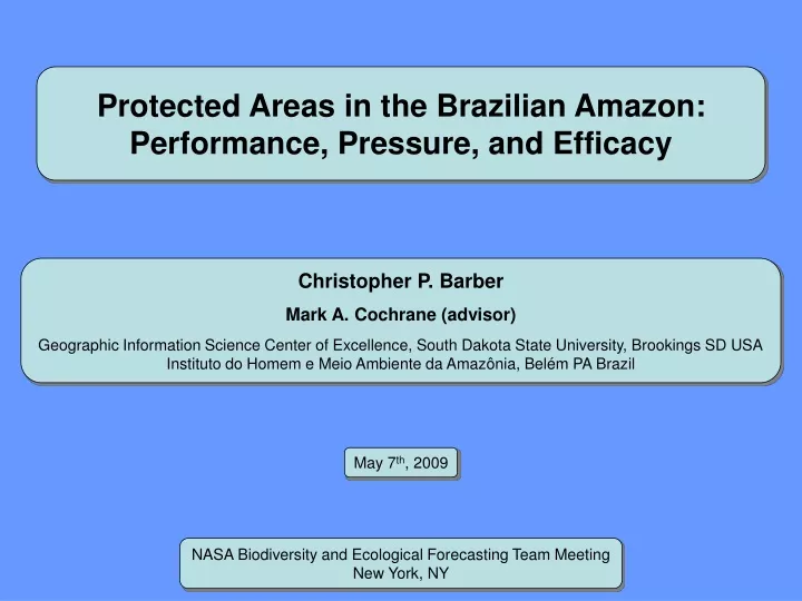 protected areas in the brazilian amazon