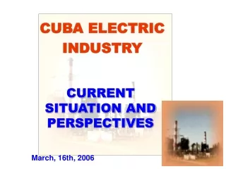 CUBA ELECTRIC INDUSTRY