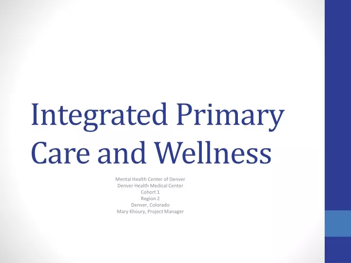 integrated primary care and wellness