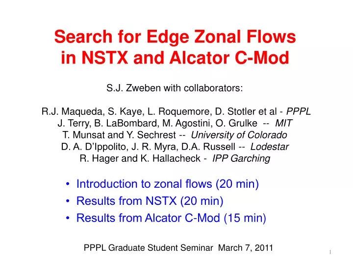 search for edge zonal flows in nstx and alcator