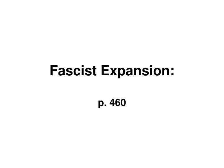 fascist expansion