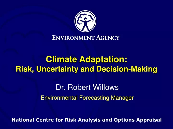 climate adaptation risk uncertainty and decision making