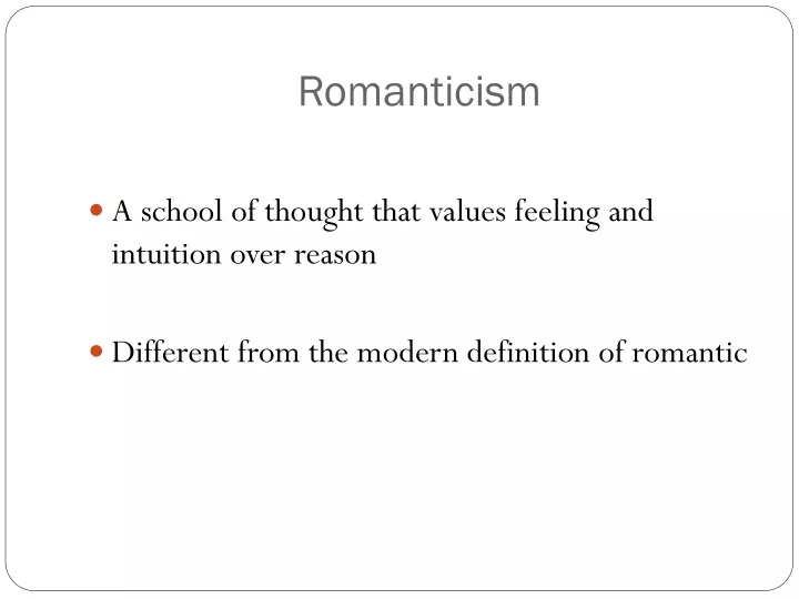 romanticism