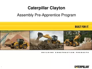 Caterpillar Clayton Assembly Pre-Apprentice Program