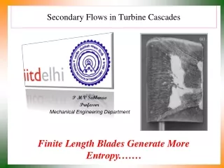 Secondary Flows in Turbine Cascades