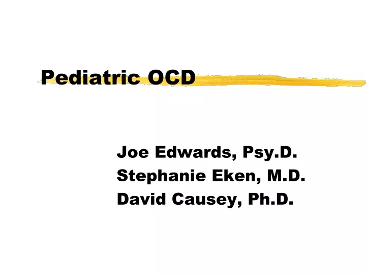 pediatric ocd