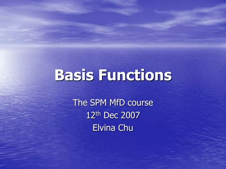 basis functions