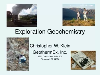 Exploration Geochemistry
