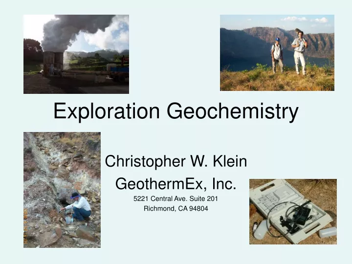 exploration geochemistry