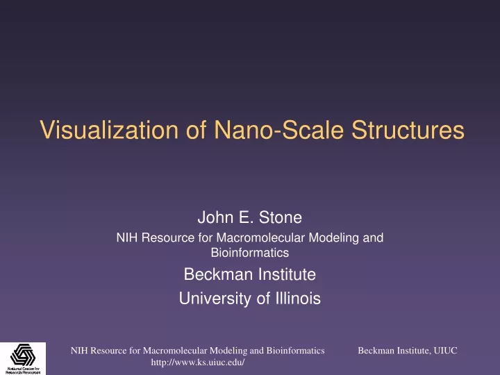 visualization of nano scale structures