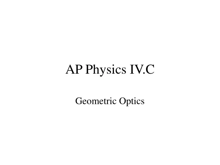 ap physics iv c