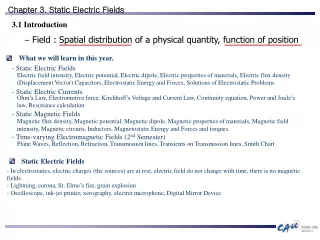 Chapter 3. Static Electric Fields