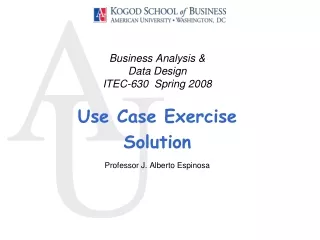 Business Analysis &amp; Data Design ITEC-630  Spring 2008
