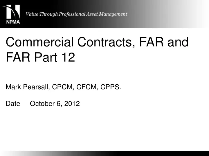 commercial contracts far and far part 12