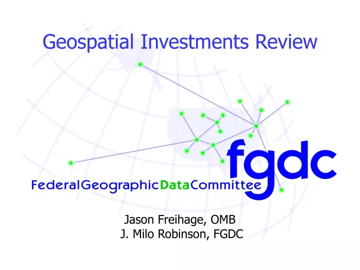 geospatial investments review