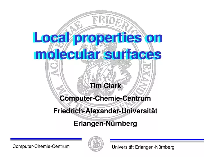 local properties on molecular surfaces