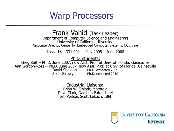 warp processors