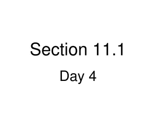 Section 11.1