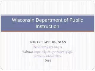 wisconsin department of public instruction