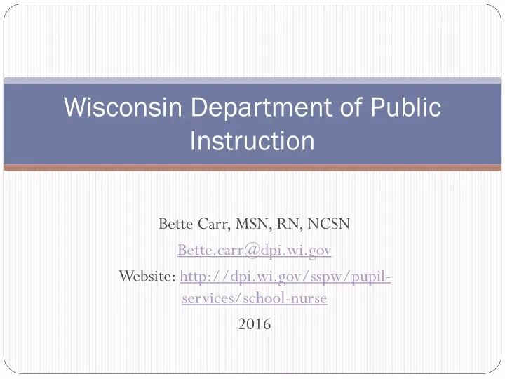 wisconsin department of public instruction
