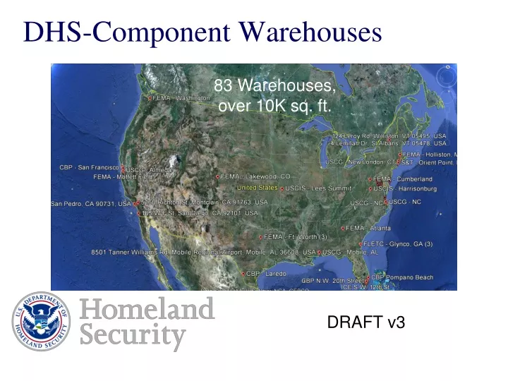 dhs component warehouses