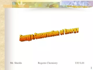 Energy &amp; Conservation of Energy