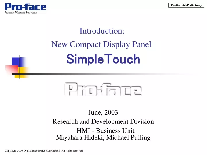 introduction new compact display panel simpletouch