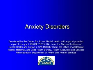 Anxiety Disorders