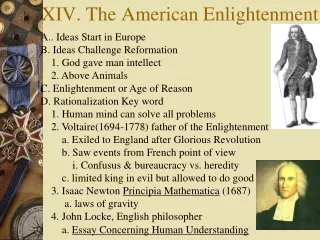XIV. The American Enlightenment