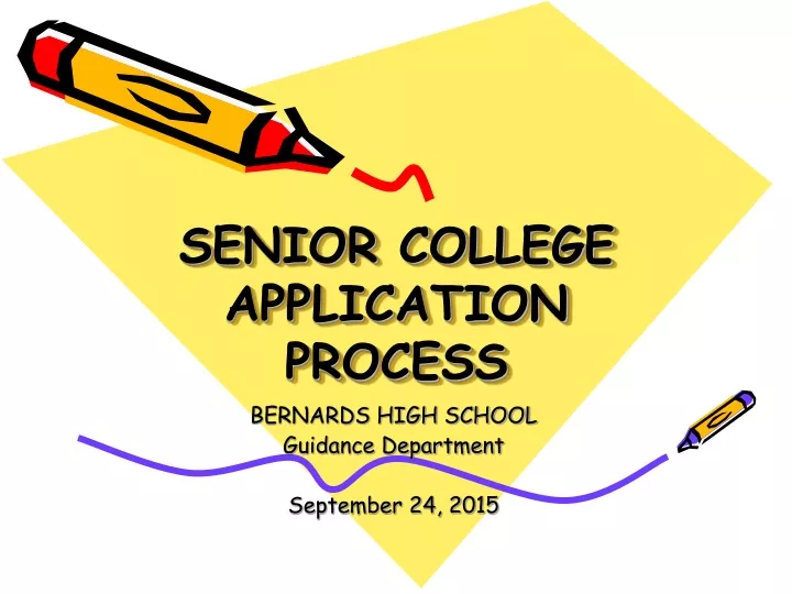 senior college application process