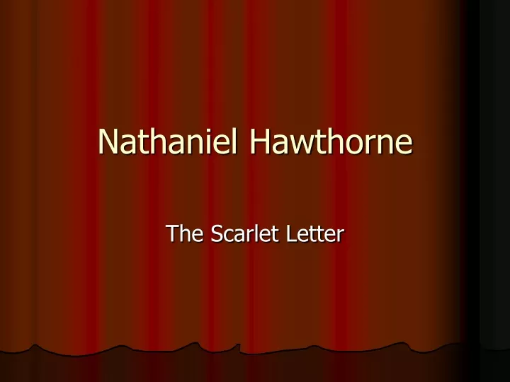 nathaniel hawthorne