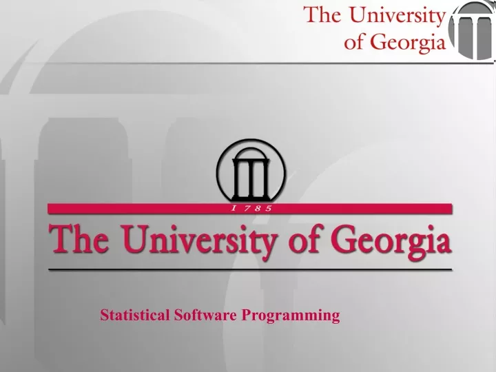 statistical software programming