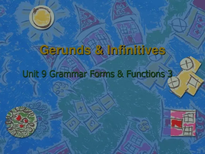 gerunds infinitives