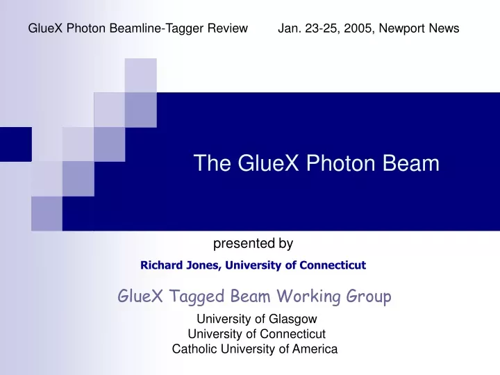 the gluex photon beam