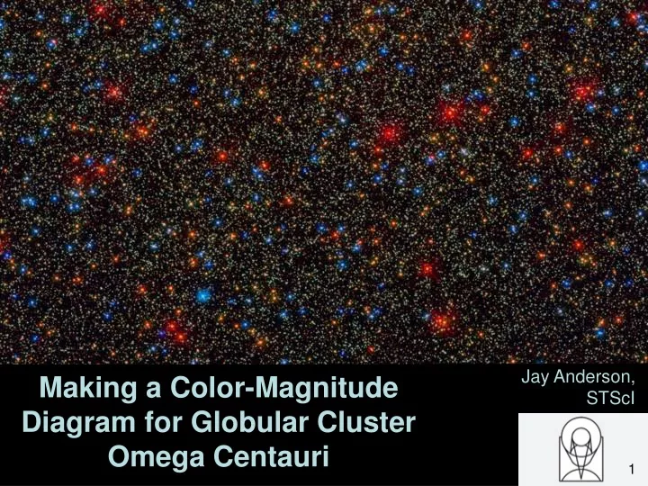 making a color magnitude diagram for globular cluster omega centauri