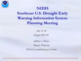 NIDIS Southeast U.S. Drought Early Warning Information System Planning Meeting