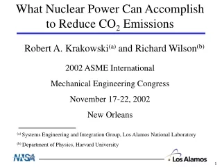What Nuclear Power Can Accomplish to Reduce CO 2  Emissions